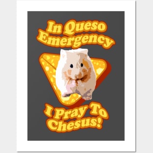 Golden Syrian Hamster Prays To Jesus Cheese Lover Posters and Art